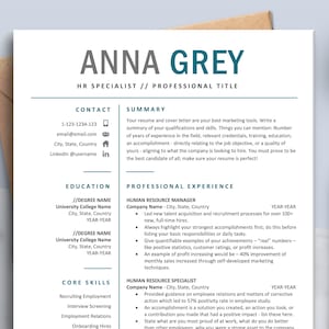 Simple Resume Template, Professional Resume 2025, Creative Resume, Minimalist Resume Template, Clean Resume Cover Letter, Manager Resume