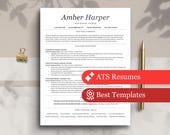 ATS Resume Template, IT Resume Templates, Professional Resume, One Column Resume Format, Information Tech Student - Word, Pages, Google Docs