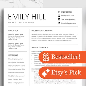 Professional Resume Template 2025, Google Docs, Word, Apple Pages, 1 2 3 5-Page Resume CV, Cover Letter, Executive Resumes, Free CV Download