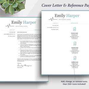 The Art of Resume | Professional Nurse Doctor Resume CV Template Design Bundle | Medical Cover Letter and Reference Page