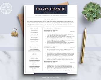 Plantillas de currículum ejecutivo para Word, Pages y Google Docs: currículum de Office, currículum moderno, marketing, contabilidad, director ejecutivo, sénior, administrativo