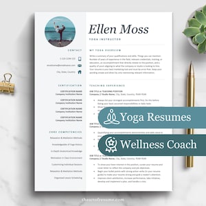 Custom Yoga Resume Bundle | Teaching Experience, Yoga Instructor Resume CV, Sorority Instructor, Holistic Wellness, Creative + Professional