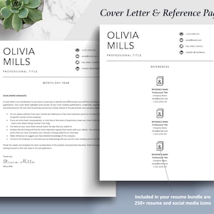 The Art of Resume Templates | Professional Simple Cover Letter and Reference Page Templates Download