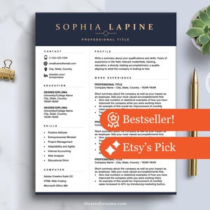 Professional Resume Templates, Executive Resume Formats, Modern Navy Resume Design, Application for Admin, Office, Manager, CEO, Accounting