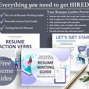 The Art of Resume Templates | Free Resume Writing Guide, Resume Action Verb guide, Resume Template Instructional Manual