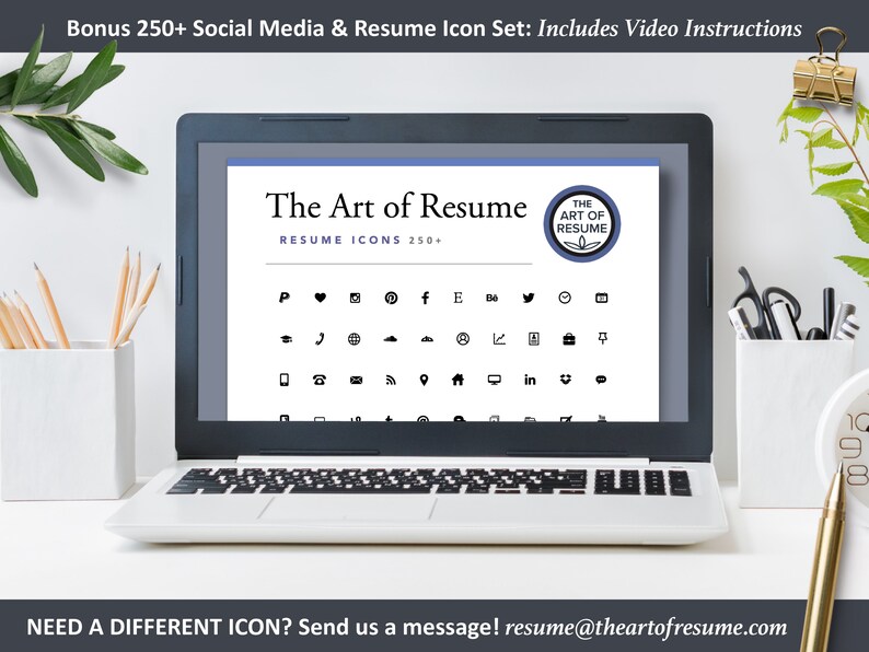 The Art of Resume Templates |  Bonus 250 Free Professional Resume CV Icons, Images PNG