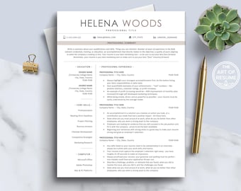 Professional Resume, CV Template, Resume Template Word, Apple Pages, Modern Resume, Office Resume, Vorlage lebenslauf, Executive Resume CV