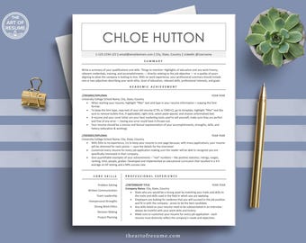 Student Resume Template, College Resume, Resume Templates, Grad Template, High School Student Resume, Simple Minimalist Resume, Cover Letter