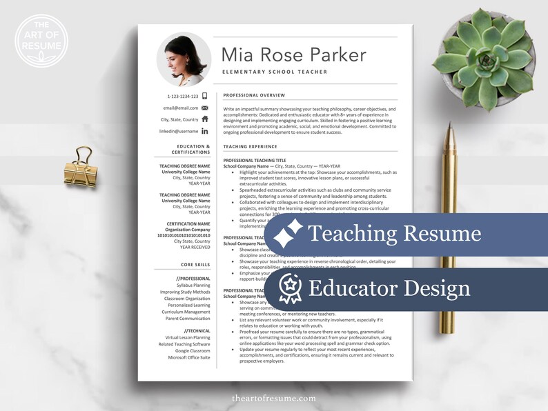 The Art of Resume | Professional Modern Executive Medical Resume CV Template with Picture Insert Bundle Maker with Free Cover Letter | Download  Nurse Doctor Resume CV with Profile Picture Design Any Job Career
