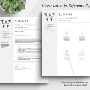 The Art of Resume Templates | Professional Cover Letter and Reference Page Design Templates Instant Download