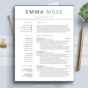 Paquete de plantillas de CV modernas: CV profesional para Word y Pages