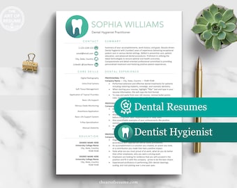 Dental Resume Template, Dentist CV Templates, Dental Student Resume CV Bundle, Dental Assistant, Dental Cover Letter Template Word Pages
