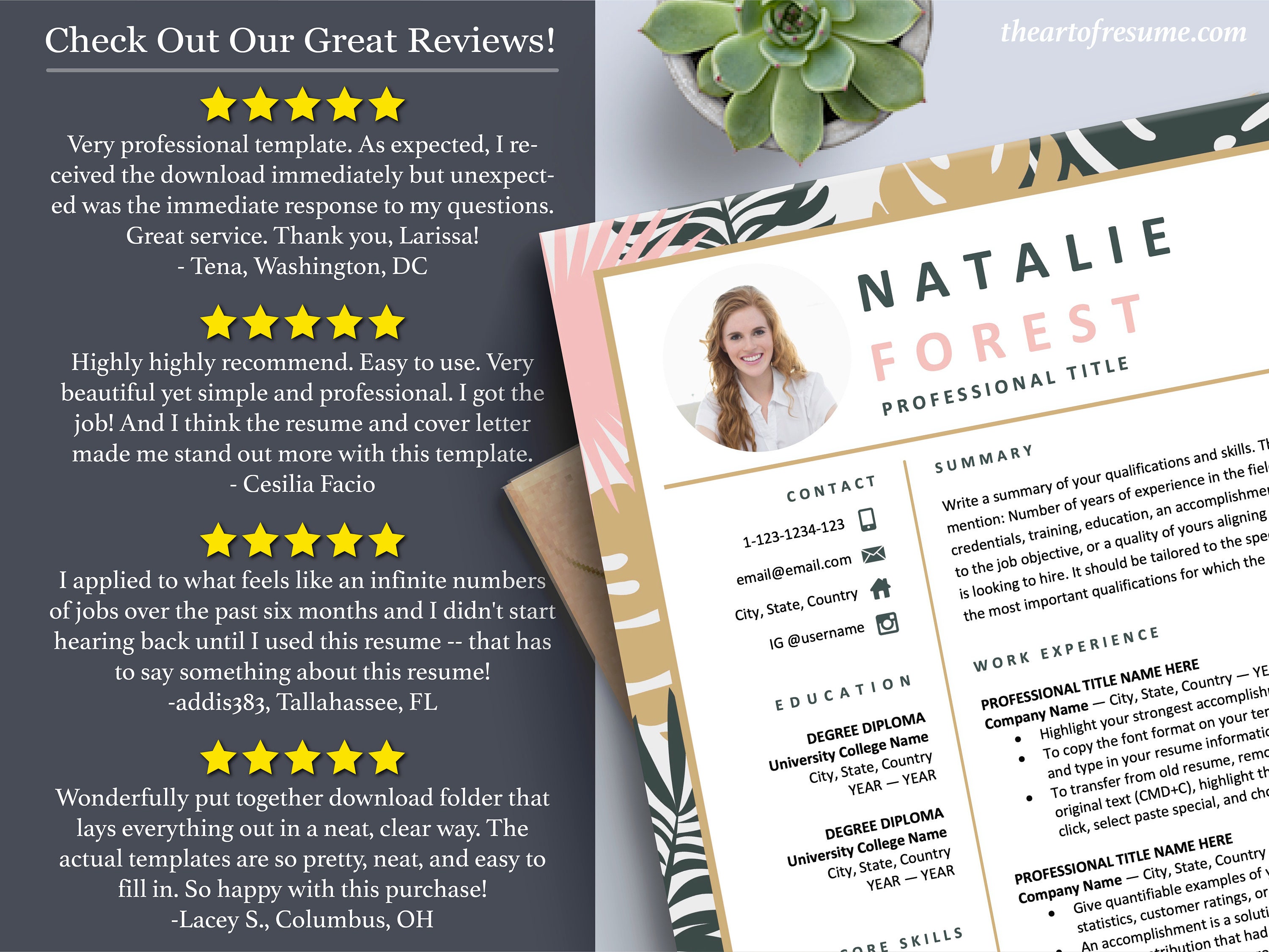 Resume Templates With Photo, Creative Resume Template, CV Template ...