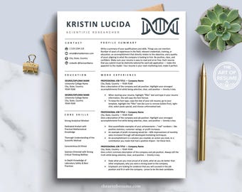 Science Resume CV Template | Data Scientist Resumes | Biochemistry Resume Design | Student, Science Major, Double Helix CV, Word & Mac Pages