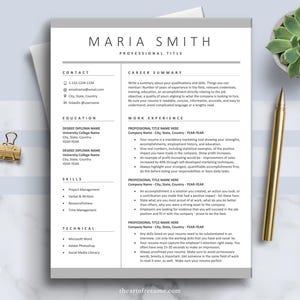 CV Template, Resume Template Bundle, Professional Resume, Executive Resume, Simple Resume, Basic Resume Template, CV Template, Modern Resume