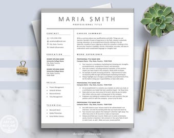 CV Template, Resume Template Bundle, Professional Resume, Executive Resume, Simple Resume, Basic Resume Template, CV Template, Modern Resume