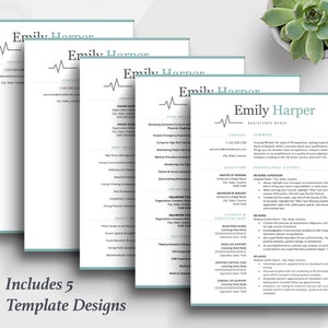 The Art of Resume | Professional Nurse Doctor Resume CV Template Design Bundle | Medical 5 Page Resume Bundle