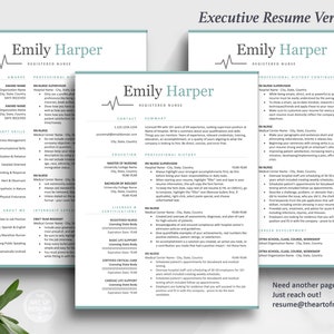 The Art of Resume | Professional Nurse Doctor Resume CV Template Design Bundle | Three Page Resume Format