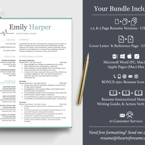 The Art of Resume | Professional Nurse Doctor Resume CV Template Design Bundle | What is Included