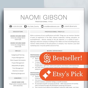 CV Template, Simple Resume CV Templates, Minimalist Resume, Executive Resume, Resume & Cover Letter Template, Curriculum Vitae, Creative CV
