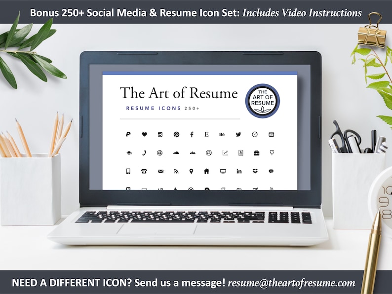 The Art of Resume Templates |  Bonus 250 Free Professional Resume CV Icons, Images PNG