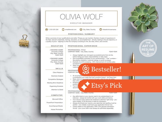 Resume CV Templates for Google Docs, Word, Apple Pages | 1 2 3 Page Professional Resume Designs, Cover Letter, Modern CV Curriculum Vitae