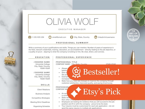 Resume CV Templates for Google Docs, Word, Apple Pages | 1 2 3 Page Professional Resume Designs, Cover Letter, Modern CV Curriculum Vitae