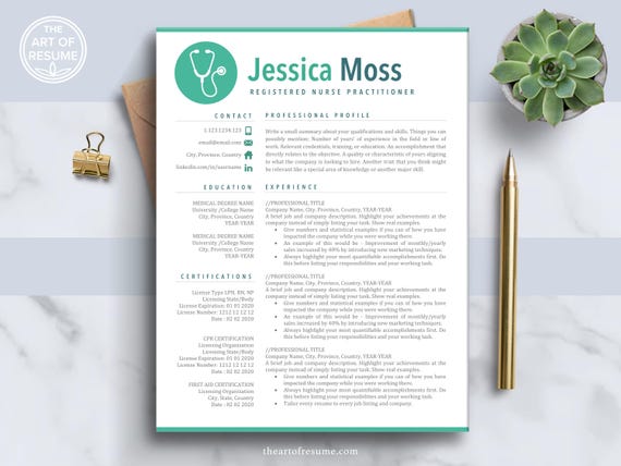 Nursing Resume Template | Nursing Graduate Resume | Medical Student Resume Template | Physician Resume Templates | Medical Templates