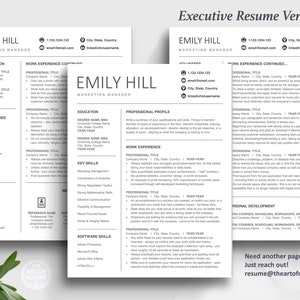 The Art of Resume Templates | Executive Resume Professional CV Design Template Maker | Curriculum Vitae | Three Page Resume Template Format