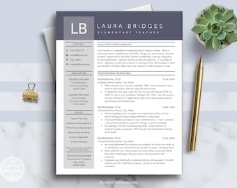 Teacher Resume Templates, Teaching Resume CV Template,  Resume Bundle, Preschool Resume, ESL Resume, Resume Cover Letter, Substitute Resume