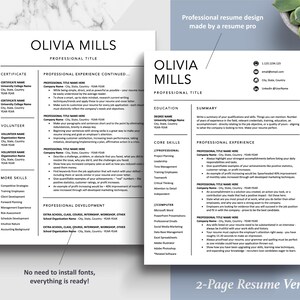 The Art of Resume Templates | Two Page Professional Simple Executive Resume CV Template | Curriculum Vitae