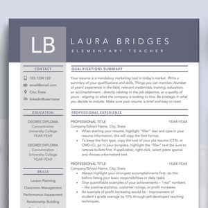 Teacher Resume Templates, Teaching Resume CV Template,  Resume Bundle, Preschool Resume, ESL Resume, Resume Cover Letter, Substitute Resume
