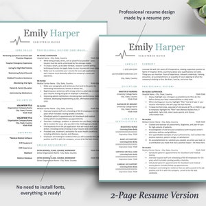 The Art of Resume | Professional Nurse Doctor Resume CV Template Design Bundle | Two Page Resume Format