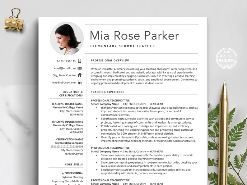 The Art of Resume | Professional Nurse Doctor Resume CV Template Design Bundle