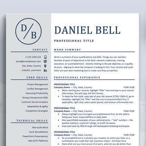 Executive Resume Template Word & Pages, Modern Resume Template, CV Template, Professional Resume, 1 2 3 Page Resume, Cover Letter