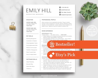 Professional Resume Templates: Executive Format, Modern Resume, Simple Resume, Clean Resume - Word, Pages, Google Docs, Mac, PC, Chromebook