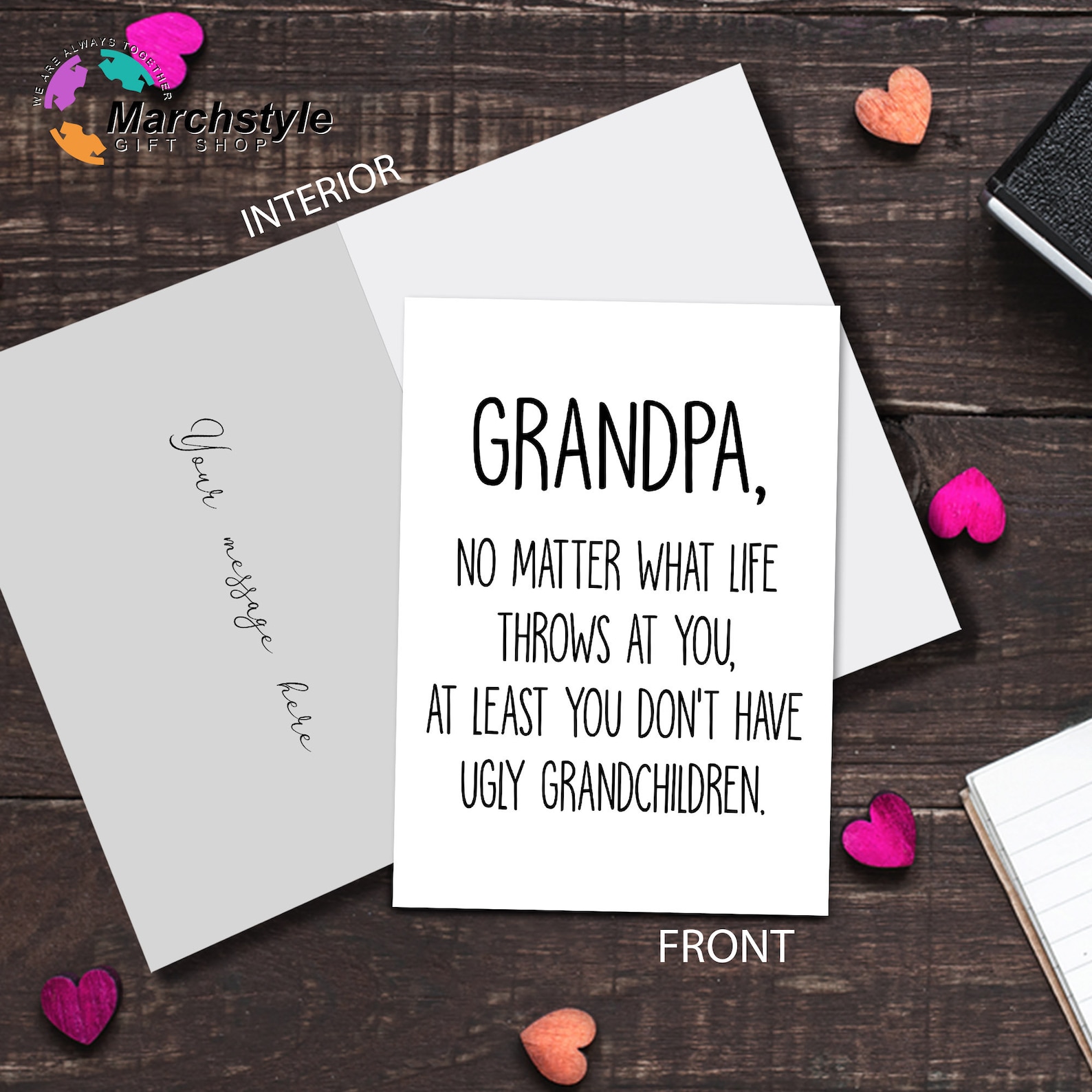Marchstyle Funny Grandpa Card Birthday Grandma Card at - Etsy