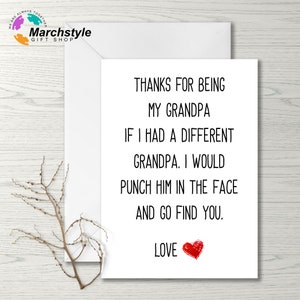Marchstyle - Funny birthday card for Grandparents, Grandpa Card, Birthday Greeting card for Grandma, Thanks You Being My Grandmom card