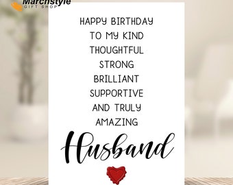 Marchstyle - Funny Anniversary Card, Birthday Husband Card, Best gifts for Husband, gift idea for Husband, Funny Card For Him, Folded 5x7