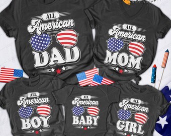 Marchstyle - 4th Of July American Family Shirt, 4th Of July Family Matching Party Shirt, Funny Fourth Of July Shirt, Patriotic Family Shirt.