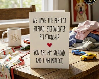 Stepdad Stepdaughter Relationship Card, Funny Stepdad Card, gift idea for Relationship, Best gifts for Stepdad and Stepdaughter