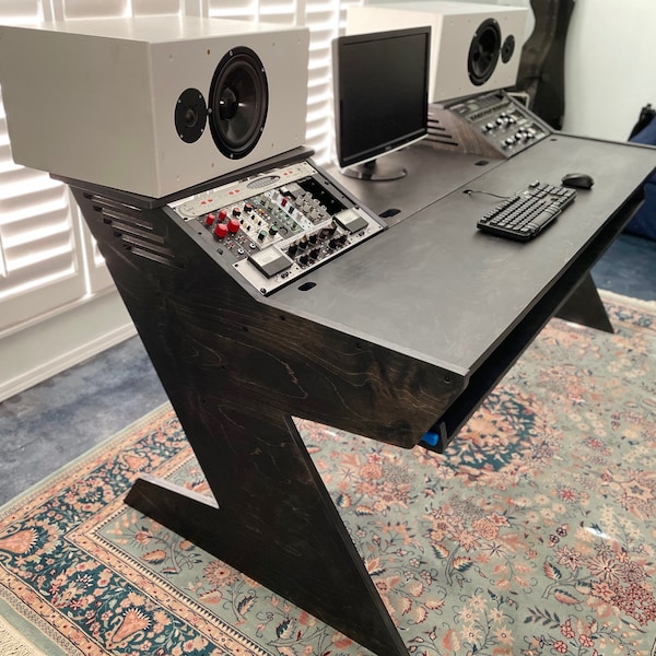 12U Studio Workstation Desk Baltic Birch Recording Studio Desk Pro Audio Racks
