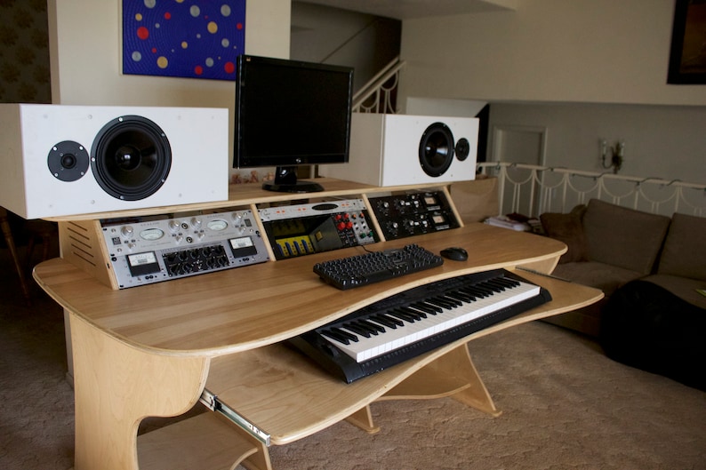 Recording Studio Desk/ 12RU workstation/ Premium Baltic birch Etsy