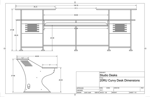 20u Recording Studio Workstation Desk Premium Baltic Birch Etsy