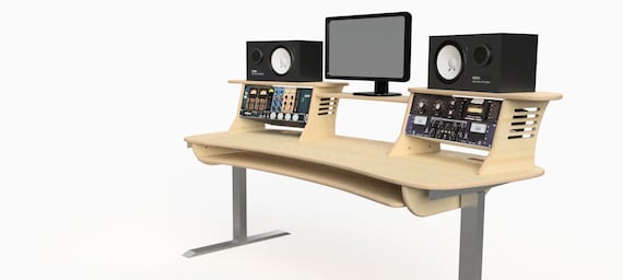 Recording Studio Desk Sit Stand Lift Desktop Height Adjustable Etsy