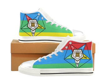 Order of the Eastern Star High Top Sneakers (shoe runs large, view size chart)