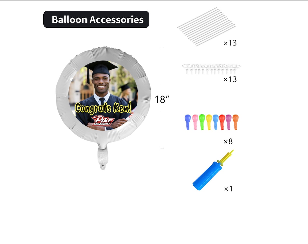 Mylar Signs Custom Mylar Balloon, Personalize, Photos, Logo, Party, Decorations ...