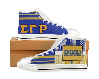 Sigma Gamma Rho High Top / Low Top Sneakers (shoe runs large, view size chart)