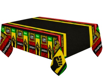 Juneteenth Tablecover, Party Supplies, Freedom Day, 1865, Black Owned, Party, Celebration, Black History, Africa, Black Power