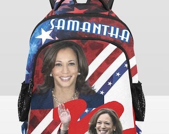 Kamala, President, back to school, backpack, gift, birthday, book bag, custom, unique, rally, camp, USA, America, Understand the assignment